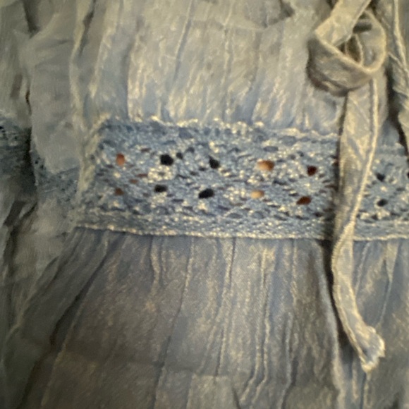 👡💓👀Denim color bell sleeve bohemian top - Picture 4 of 5